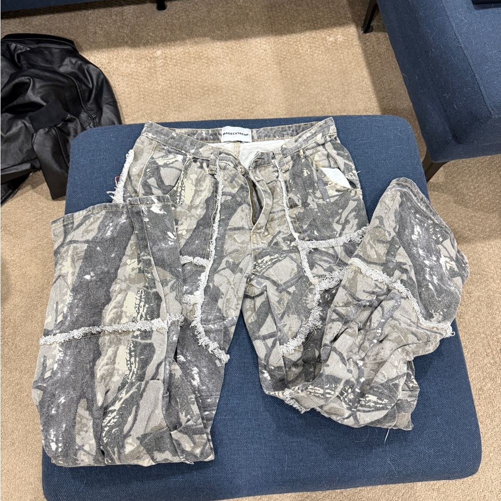 Gray Camouflage Pants